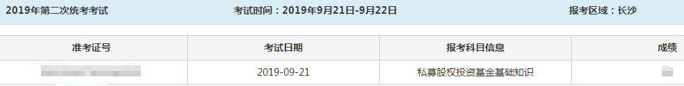 2019年9月基金从业考试成绩 2019年9月基金从业考试成绩