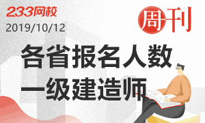 【热点】2019年一级建造师考试各省报名人数统计