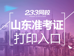 2020年山东初级会计职称考试准考证打印入口