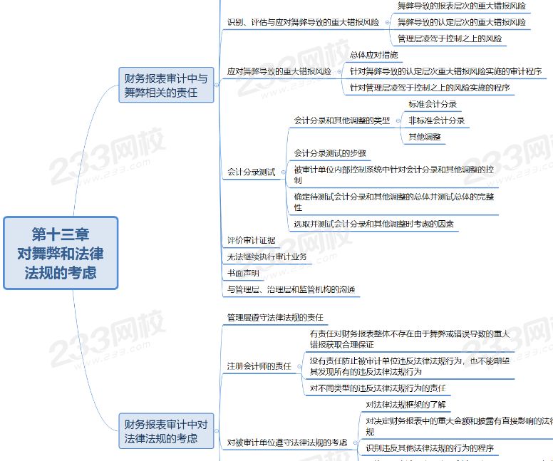 审计第十三章思维导图