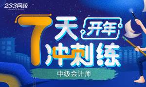 2020年中级会计师开年7天练入口