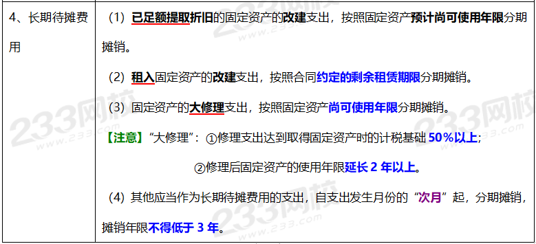 2020年经济法基础高频考点：资产的税务处理