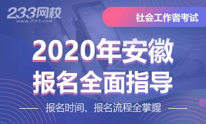 2020年安徽社会工作者考试报名专题