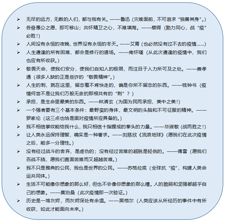 教师资格作文抗疫名句14句.png