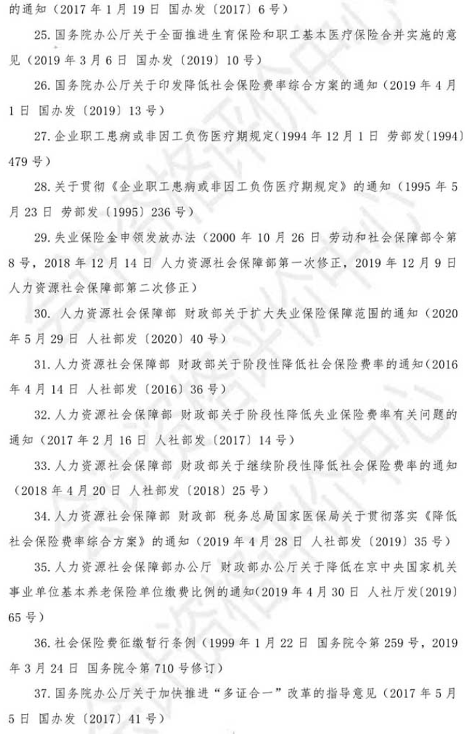 2021年初级会计考试《经济法基础》主要参考法规索引